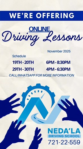 3.5K views · 30 reactions |  Starting this Wednesday, November 19th! Join our Online Driving Lessons from 6:00pm–8:30pm. Secure your spot now! | Nedala Driving School | Facebook
