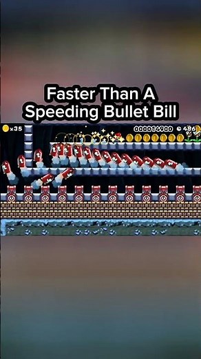 Mario faster than a speeding Bullet Bill 🤣🔥 #mario #nintendo #mariomaker