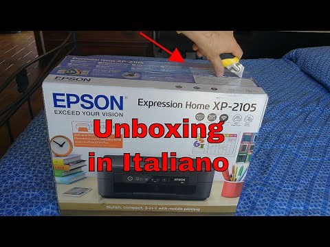 Epson Expression Home XP-2105 (XP-2100) • Unboxing ITA