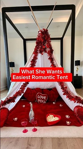 Easy Valentine’s Date at Home ❤️ Romantic Tent DIY