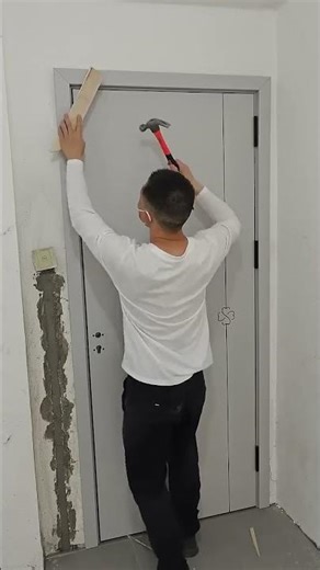 Will the door frame corner crack_ Avoid it with this nail method. #Skill sharing