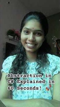 Abstraction in C# Explained in 60 Seconds! 🚀