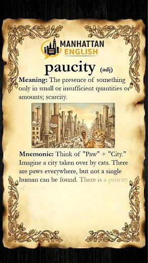 English Vocabulary for Daily use | GRE, IELTS, TOEFL | Paucity | #wordoftheday #englishlearning