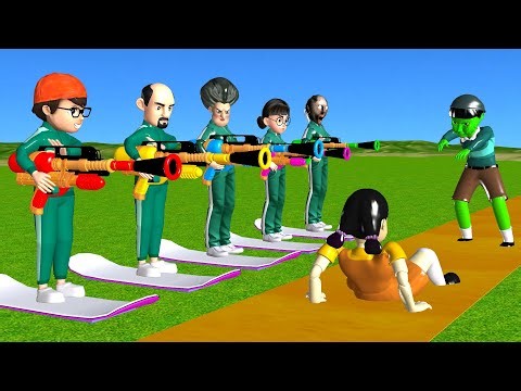 Squid Game vs Scary Teacher 3D Plants Water Spray vs Zombie or Find Squid Girl Challenge Who's Loser