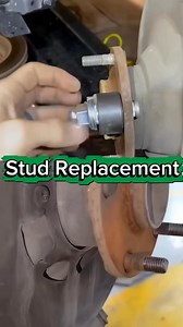 13K views · 21 shares | Broken Wheel Stud Replacement Place the remover around the head of the broken wheel stud, behind the hub. Center the driving screw over the broken end of the stud and tighten it with a socket wrench until the stud pops out the back. ... Rotate the hub until you find a deep recess so you can angle the stud into the hole. #automotive #diy #cars #carrepair #fy #fypシ #followersreels | REV UP | Facebook