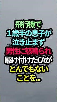 ㊗️60万回再生‼️赤ちゃんが泣き止まない飛行機での感動ストーリー！#スカッと朗読 #スカッとする話 #スカッと感動 #スカッとする話短編