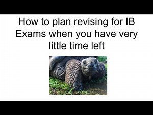 Who else left IB revision to the last minute? (One tip that'll help a lot!)