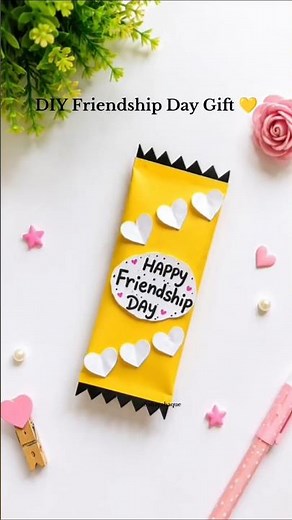 Easy Friendship Day Gift Idea 🎁 | DIY Paper Chocolate Gift Wrapper ❤️
