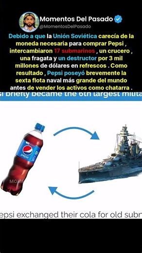 Debido a que la Unión Soviética carecía de la moneda necesaria para comprar Peps...