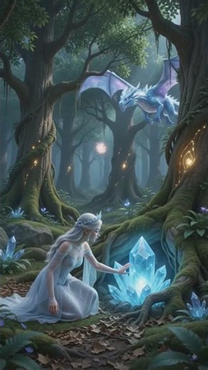 The Moon Princess Who Woke the Crystal Dragon ✨| Magical 3D Fantasy Animation #3danimation