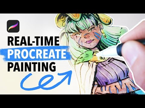 Real-time Procreate Painting Demo | How to Paint a Character Using Tuhis Brushes