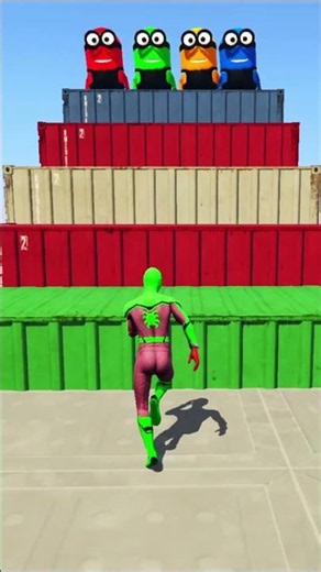 GTA 5 Ragdoll Challenge: Spiderman vs Minion Epic Water Jump Fails 73