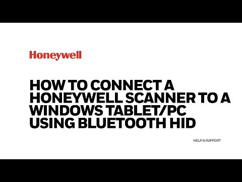 How to connect a Honeywell scanner to a Windows Tablet/PC using Bluetooth HID?