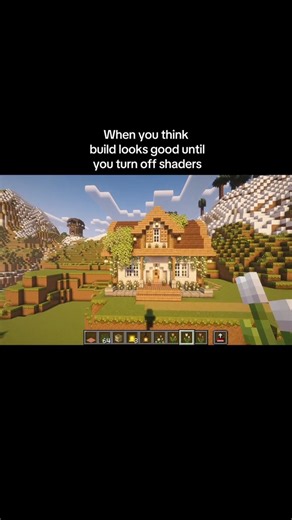 When you turn off the shader, and your house look.... #minecraft #minecraftideas #minecraftbuilds ➖➖➖➖➖➖ Download here 📱 Android: https://play.google.com/store/apps/details?id=co.pamobile.minecraft.builder.structureblock 📱 iOS: https://apps.apple.com/app/house-building-for-minecraft/id1497683446 💻 PC: https://mcpeaddons.com/category/maps/house/ | AddOns Maker