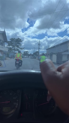 Getting escorted by Traffic Officers.