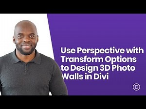 How to use Perspective with Transform Options to Design 3D Photo Walls in Divi