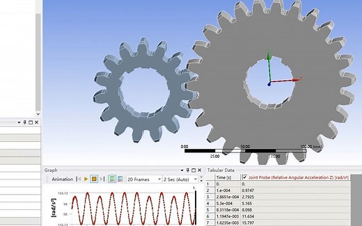 【ANSYS-Rigid Dynamics】齿轮传动刚体动力学分析
