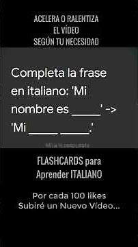 APRENDER ITALIANO con Tarjetas FLASHCARDS _ Hablar Practicando