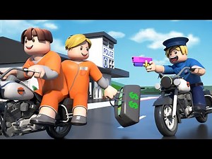 ROBLOX Brookhaven 🏡RP - FUNNY MOMENTS: Police Chase Bank Robbers | Roblox Jack