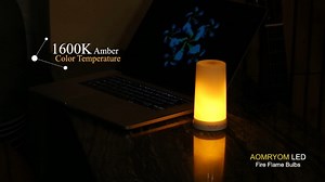 Watch Led Simulated Fire Flicker Flame Effect Table Lamp on Amazon Live