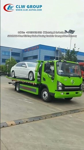 SHACMAN 4 Tons 4MT Tilt Tray Hydraulic Platform Flat Bed Towing Truck for Abandoned Car Recovery