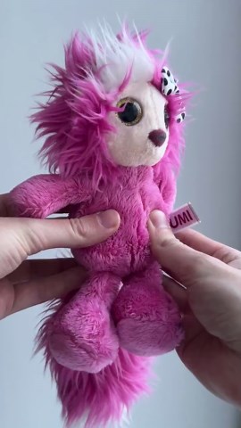 NICI Ayumi Pink Fox Plush Toy With Glitter Eyes, Kawaii Stuffed Animal - Etsy