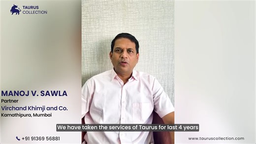 Over the last four years, we’ve helped Virchand Khimji and Co. recover over 2.5 crores across 200 transactions—tracing debtors from local hubs in Bangalore to international markets in Africa and the UK. Behind every successful debt recovery is a team of experts. Taurus Collection’s 100 certified PAN India agents ensure: ✅Ethical, transparent collections ✅Legal support included ✅No Collection, No Fee Let us handle your overdue payments while you grow your business. 91 9136956881 | www.tauruscolle