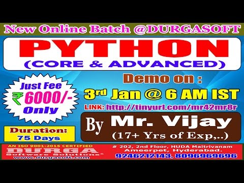 PYTHON Online Training @ DURGASOFT