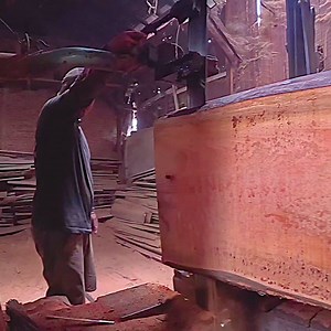 36K views · 174 reactions | saw milling giant red grain wood | Putirana Woodworker | Facebook