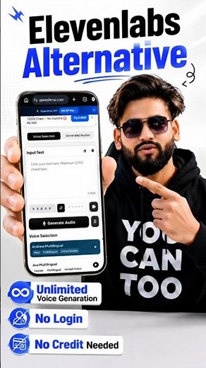 FREE AI Voice Generator 🔥 Unlimited AI Voices | Best FREE ElevenLabs Alternative #aivoice #shorts