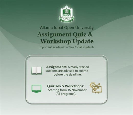 1.5K views | AIOU Assignment/Quiz/Workshop Update #AIOU #aioustudents #aiouadmissions2025 | Uzair Badshah Botanist | Facebook