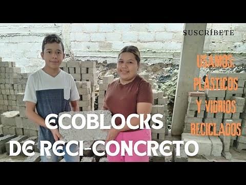 HOW TO MAKE CONCRETE BLOCKS WITH RECYCLED GLASS.