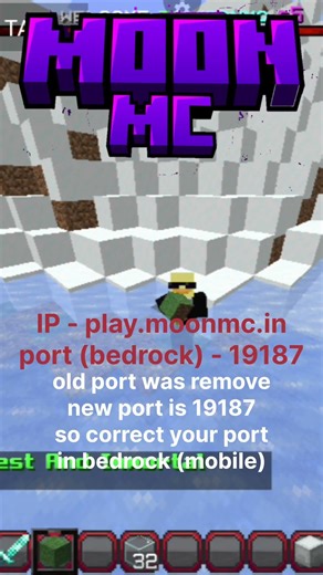 MoonMC | Public | 24X7 | java + Bedrock + creacked | Join Now | #minecraft #shorts #jaidmeel #bome