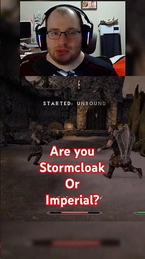 Stormcloaks or Imperials? I Panicked and Picked Imperials 😂