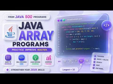 ☕ Java Array Programs(4) | Find smallest element of Array | Print array | Java 500 Programs Series
