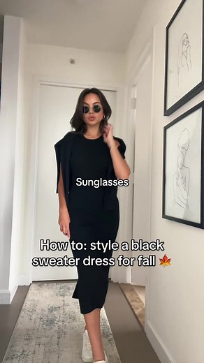 Fall Fashion: Styling a Black Sweater Dress at Macy's