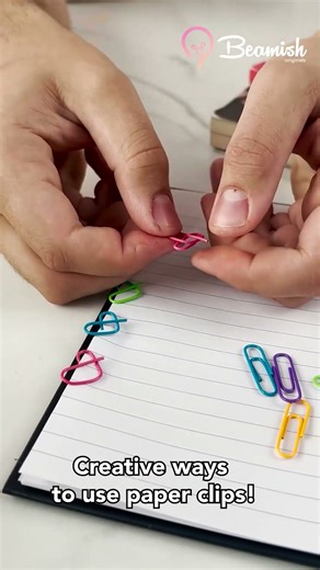 Creative ways to use paper clips 🖇 #creative #paper #trick #paperclips