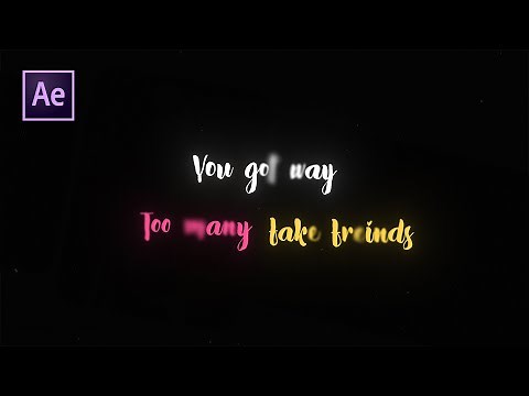 Create Beautiful Lyrics Text Animation in After Effects