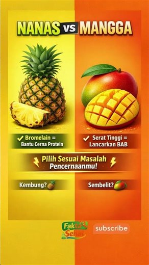Nanas vs Mangga — Mana Lebih Ampuh untuk Pencernaan