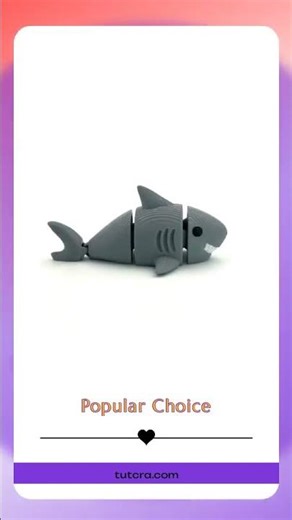 3D Printed Articulated Shark Keychain
