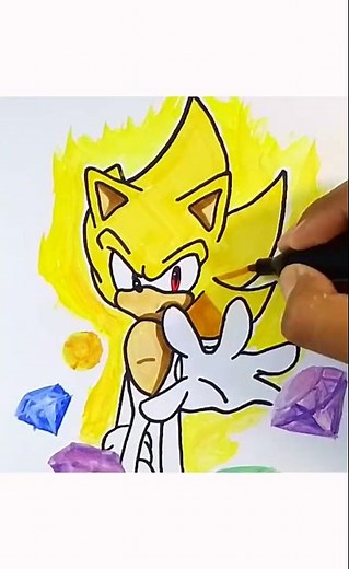DIBUJANDO A SUPER SONIC