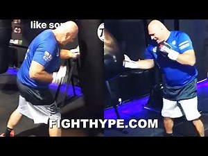 JOHN FURY BATTERS HEAVY BAG AT AGE 56; "FATHER LIKE SON" TRAINING AS TYSON FURY SHOUTS "FINISH HIM"