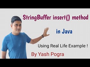 StringBuffer insert() Method | What is insert() in Java