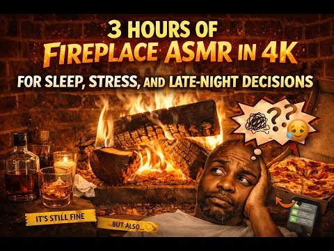 Fireplace ASMR in 4K | For Sleep, Stress, and Late-Night Decisions
