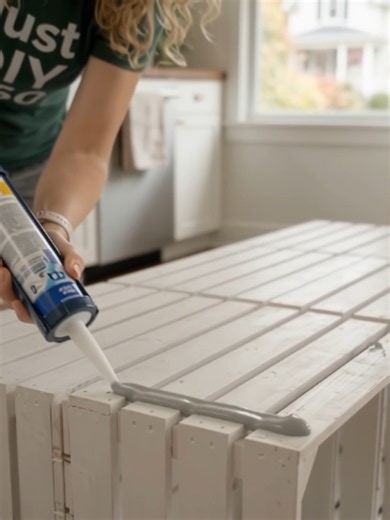 Simple DIY Kitchen Island Using Wooden Crates | Beautiful Kitchen Improvement Idea #kitchenisland #DIYKitchen #diyfurniture #farmhousestyle #kitchenideas
