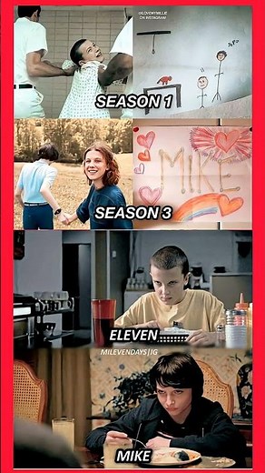 Stranger Things Then vs Now Mike and Eleven Transformation From Season 1 to 3 #everlybros #everly