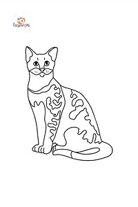 Egyptian Mau Cat coloring page ♥ Online and Print for Free!