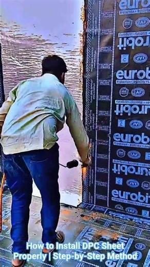 How to Install DPC Sheet Properly | Step-by-Step Method#construction #ytshorts #youtubeshorts #yt