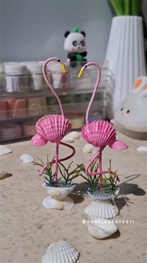 Handsoul Creations on Instagram: "🦩✨ Bring the beach vibes home! 🌊💗 Watch how I turned simple oyster shells into adorable flamingo showpieces 🐚🎨 Perfect for summer décor or DIY lovers 🌿💫 #CraftWithLove #DIYMagic 💕 #viralreels #instagood #trendingreels #oystershellcraft #flamingocraft #diyshowpiece #shellart #beachdecorideas #ukcrafts #handmadewithlove #coastalvibes #aestheticdecor #crafttutorial #creativeuk #homedecorideas #diysummerdecor #craftingcommunity #diyhomedecor #artloveruk #cut