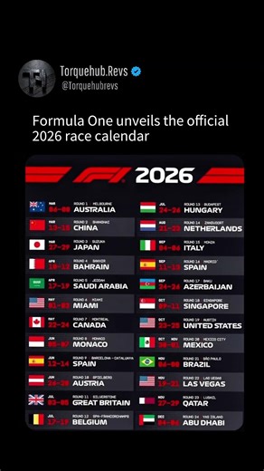 F1 Just Revealed the 2026 Calendar 😳🏁